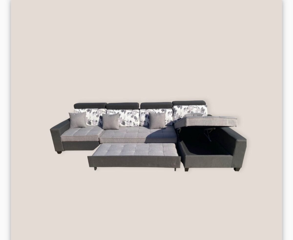 Canape d'angle de 3m40 avec coffre de rangement Canape lit clic clac Dakar Sénégal Afridiscount Discount Meuble espace familial Canape convertible transformable salon ecommerce sn mobilier meuble