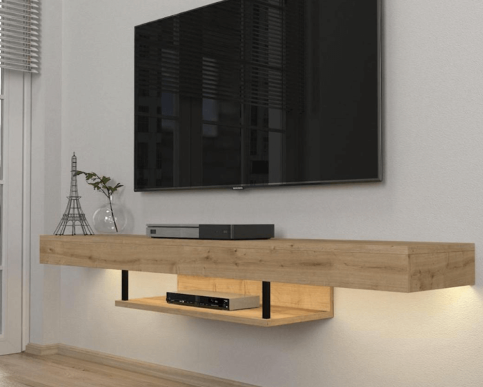 Etagere led pour tele Meuble TV mural futuriste. Disponible a dakar chez afridiscount.