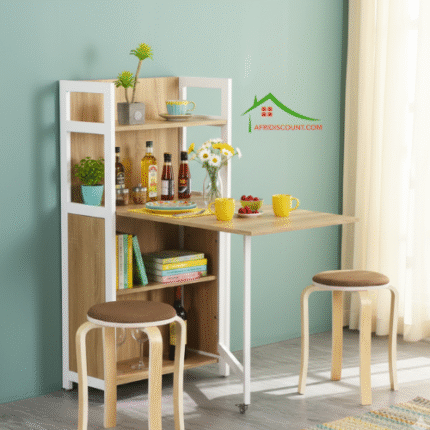 La table console pliante avec rangements intégrés constitue une solution idéale pour les petits espaces.