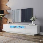 Meuble tv laura 200cm blanc est un meuble led tres beau