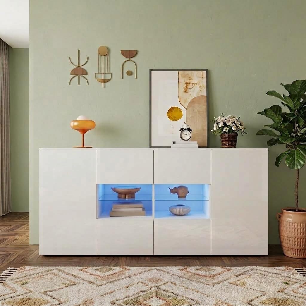 buffet blanc led Buffet Panama blanc - Afridiscount Dakar